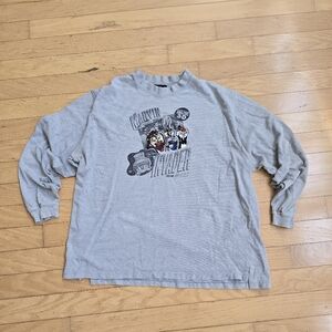 90's vintage | Warner Bros Marvin the Martian gray long sleeve shirt | MENS XXL